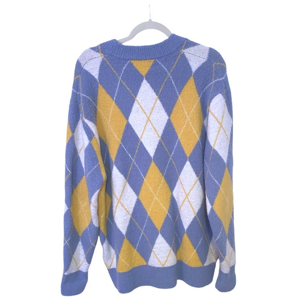Zara argyle cardigan sweater. - Picture 5 of 7
